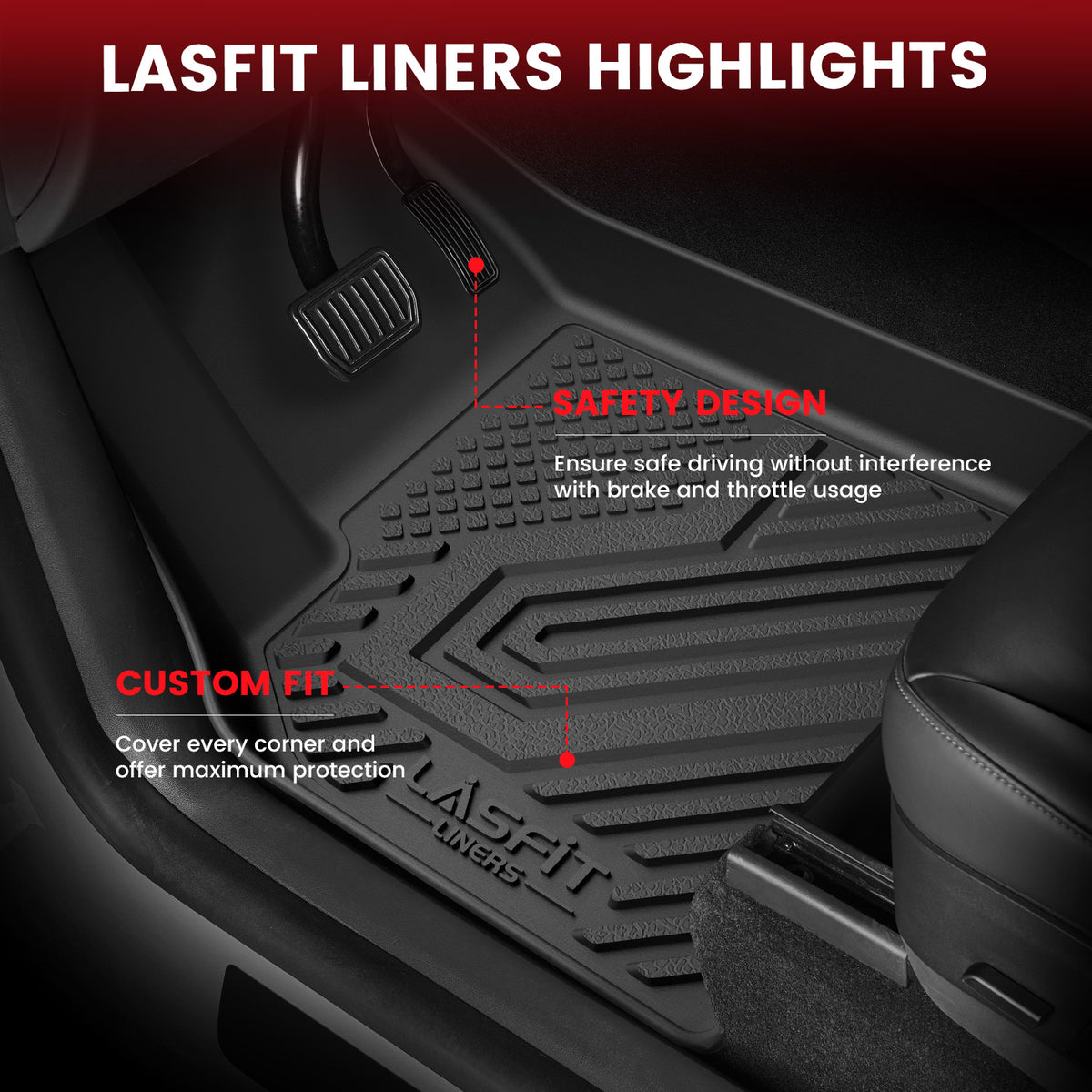 2027 Tesla Model Y L 3Row & Cargo & Seatback & Front & Rear Trunk Mats Safety Design & Custom Fit