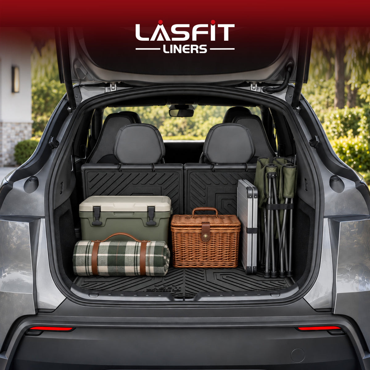 2027 Tesla Model Y L 3Row & Cargo & Seatback & Front & Rear Trunk Mats