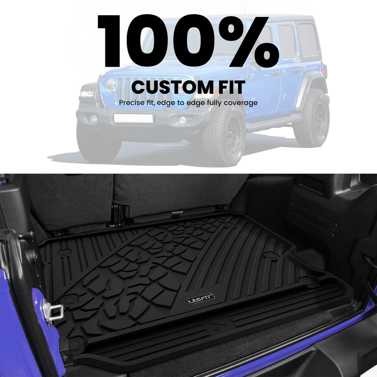 Fit for 2018-2026 Jeep Wrangler JL Floor Mats / Cargo Mat | 4-Door Only(Don't fit 4xe)