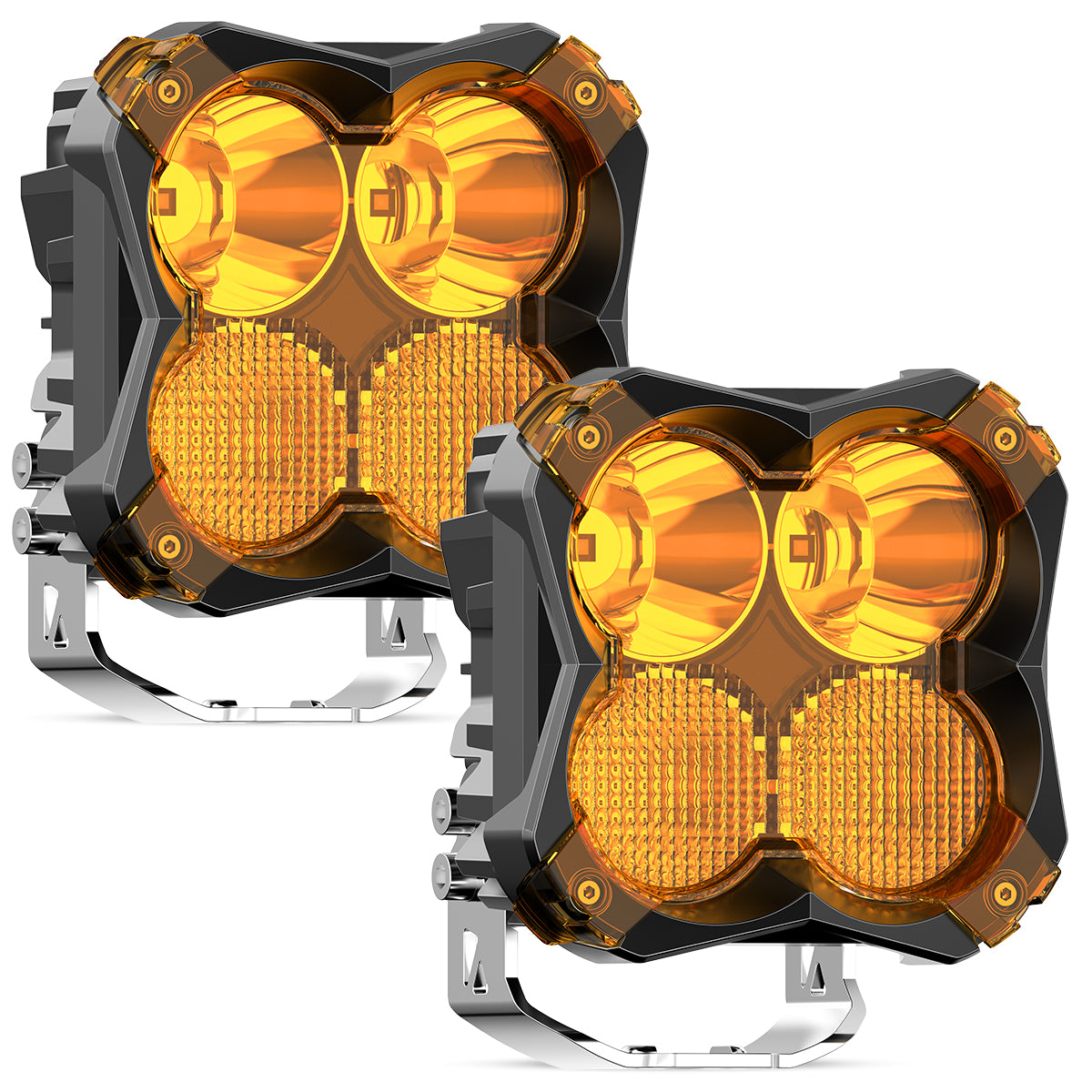 5" off road amber led combo auxiliary lights