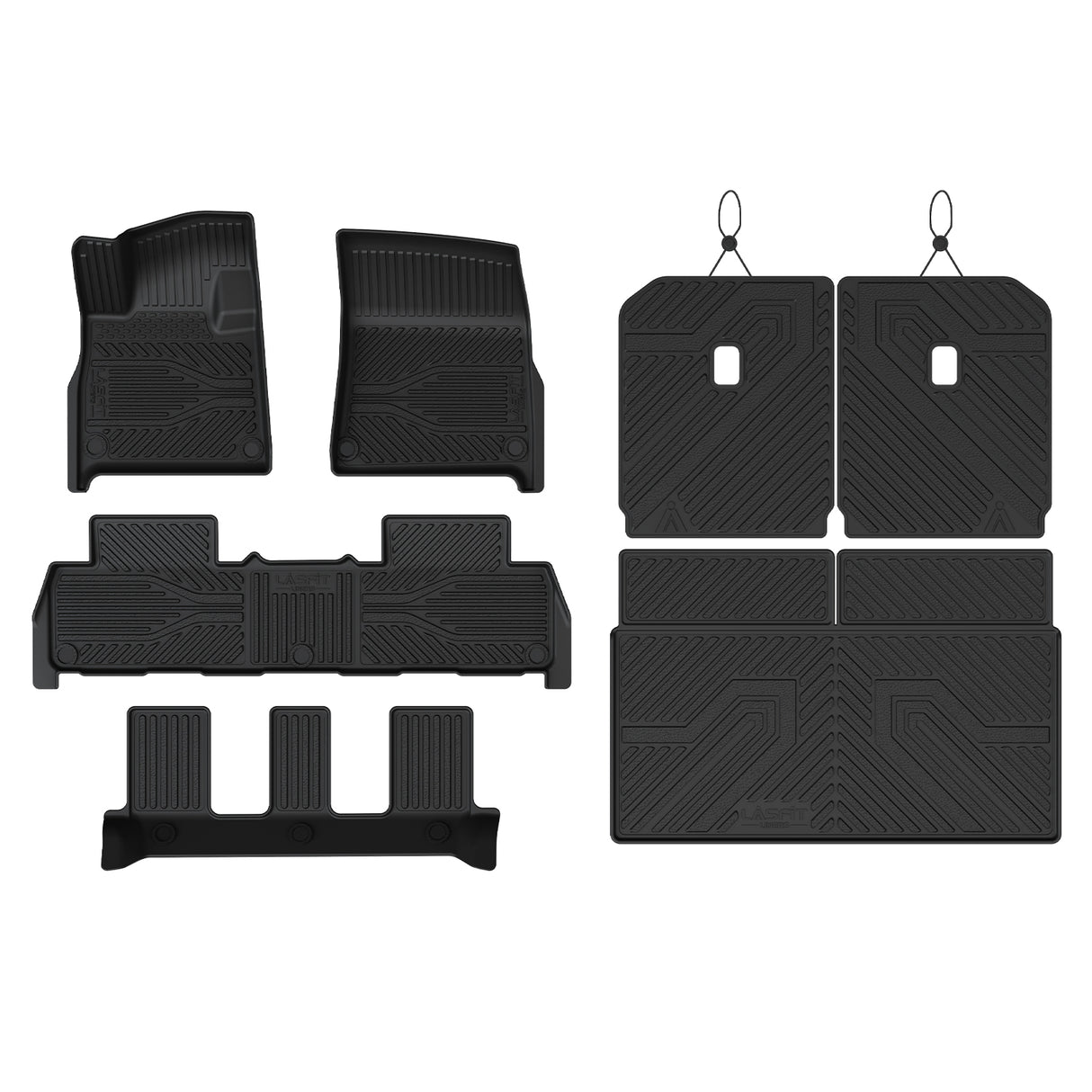 Fit for 2025-2026 Rivian R1S Floor Mats & Cargo & Seatback Mat