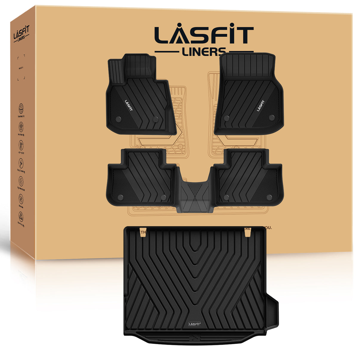 BMW X3 2018-2024 BMW X4 2019-2024 Custom Floor Mats and Cargo Mat Package