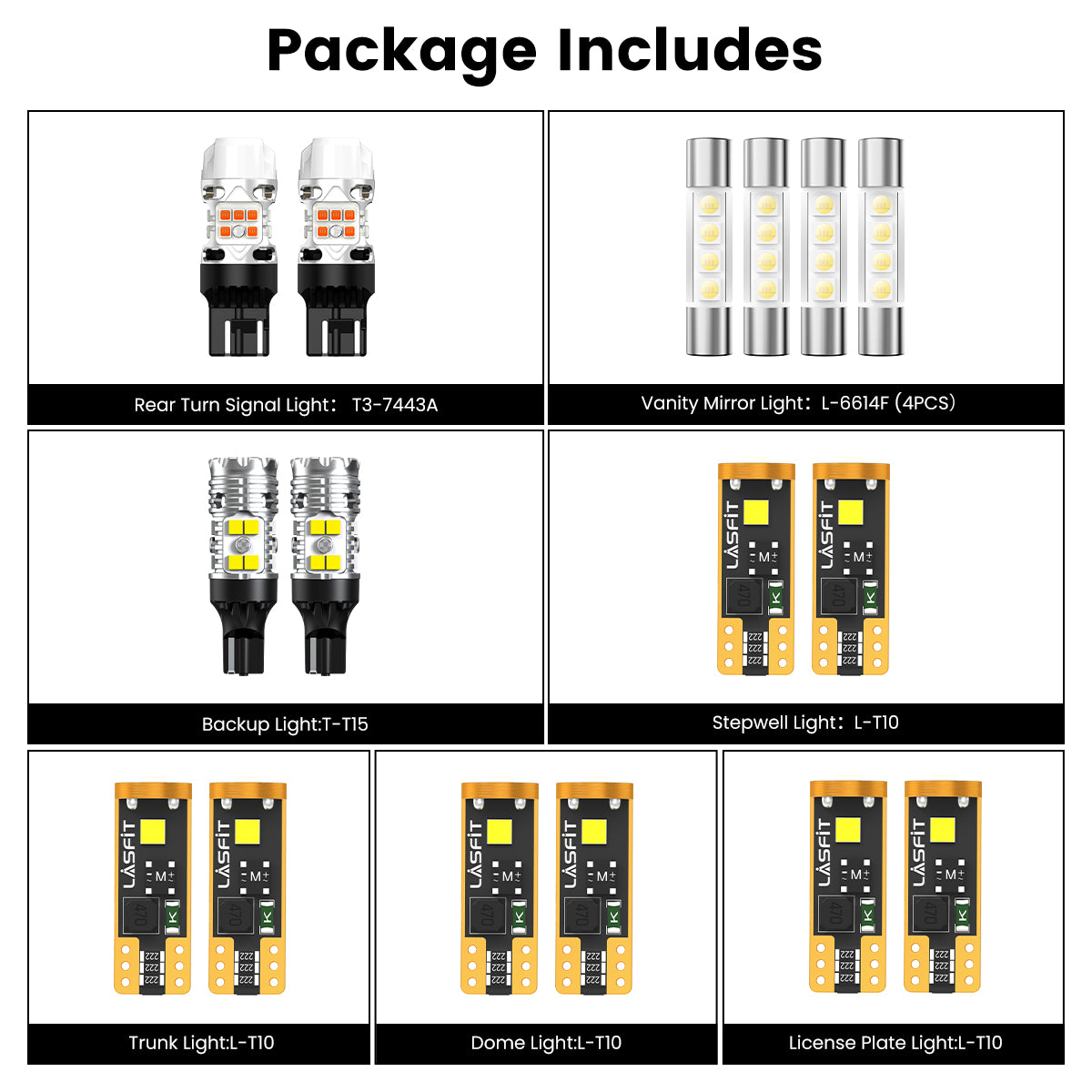 combo package led bulbs for 2021-2025 Toyota Sienna