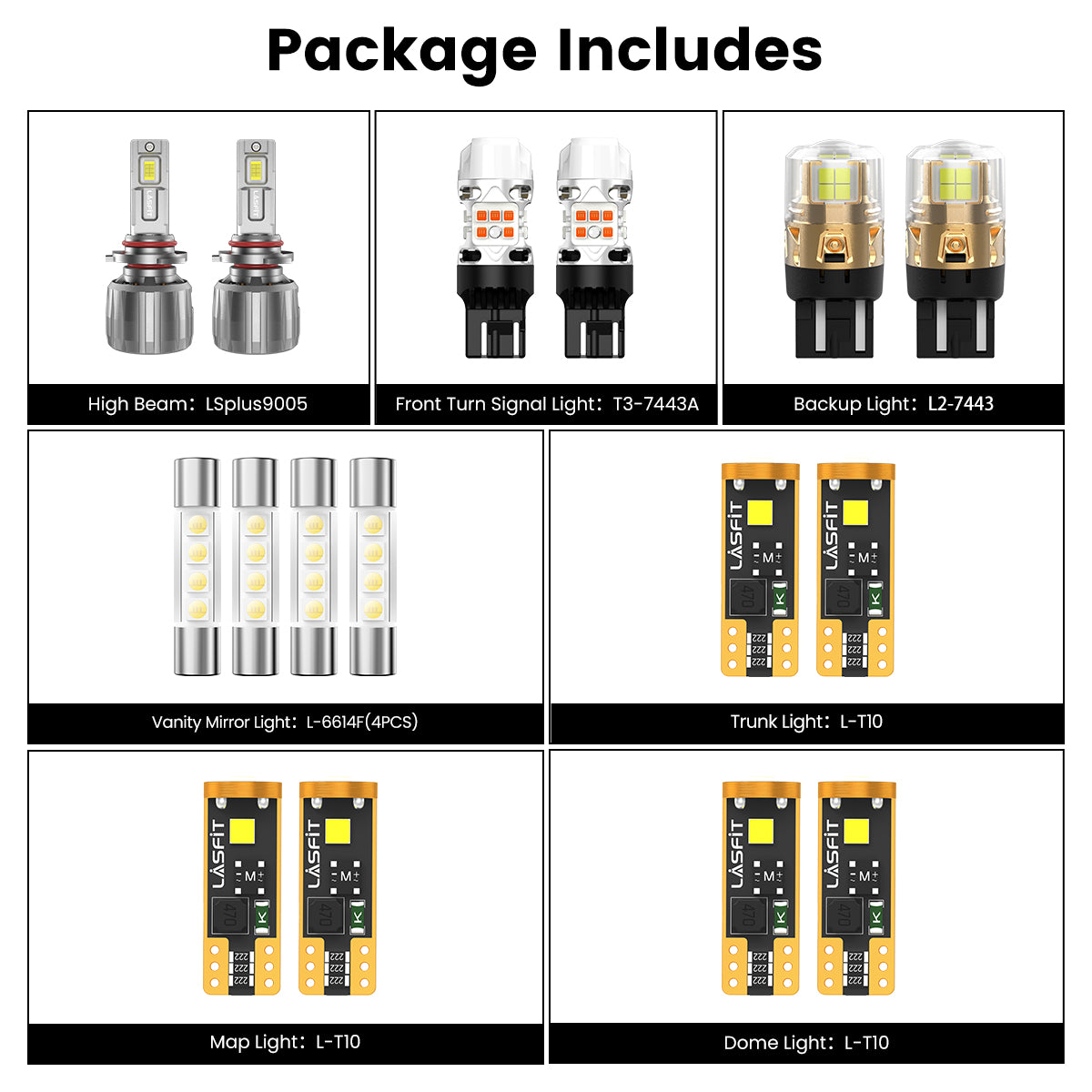 combo package led bulbs fit for 2022-2025 Honda Passport with red lens