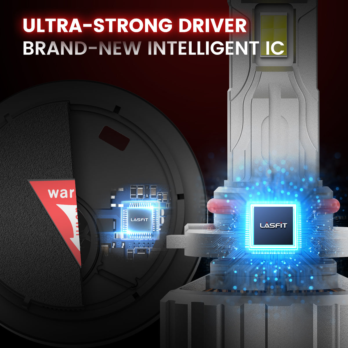 Custom-design 9005 led headlight bulbs ultra stronger driver