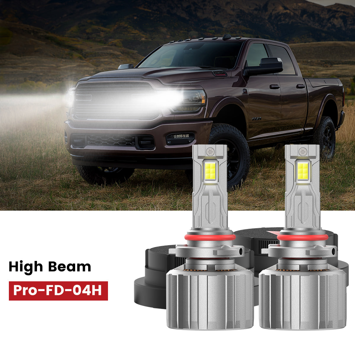 custom design H11 led headlight bulbs for 2019-2024 Ram 2500