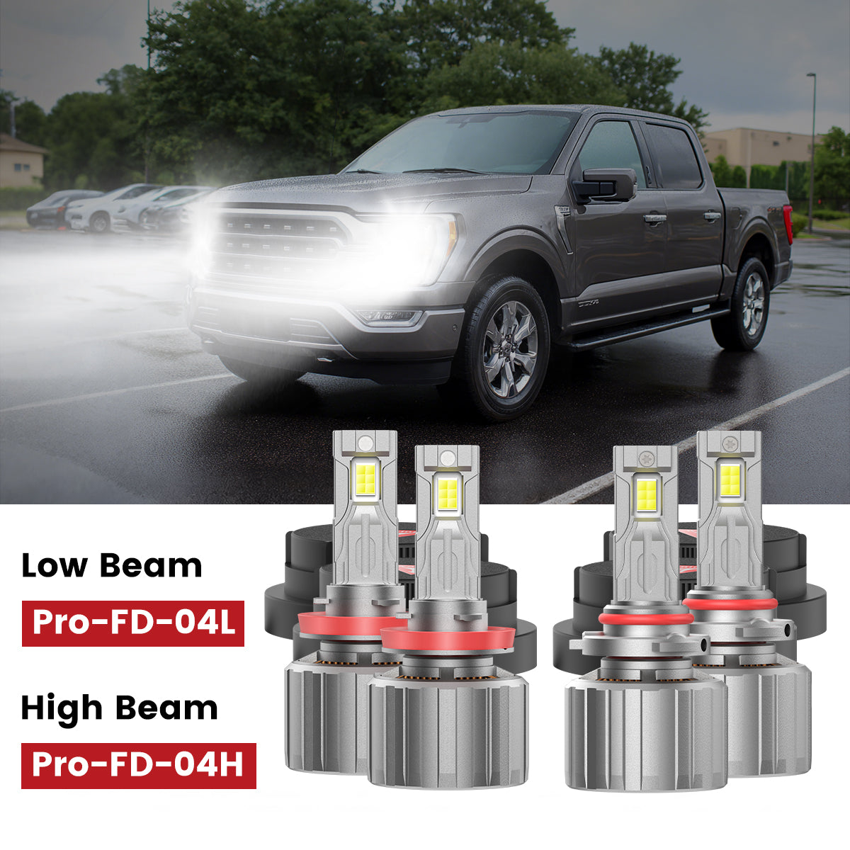 Custom design H11 9005 led headlight bulbs for 2021 2023 Ford F150