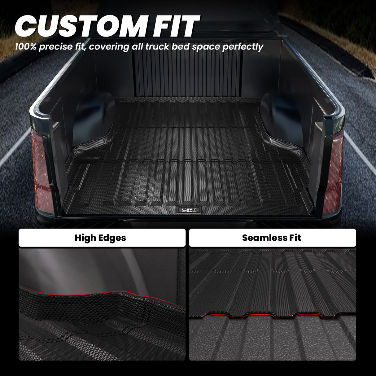 Fit for Ford Ranger Supercrew 2019-2023 4X4 Lariat 2.3L USA Version, 5Feet Custom Bed Liners
