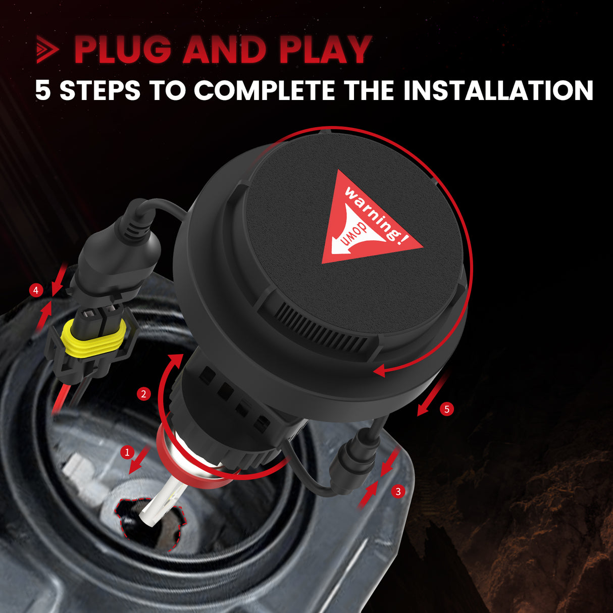 custom-made H11 led bulbs plug and play installation