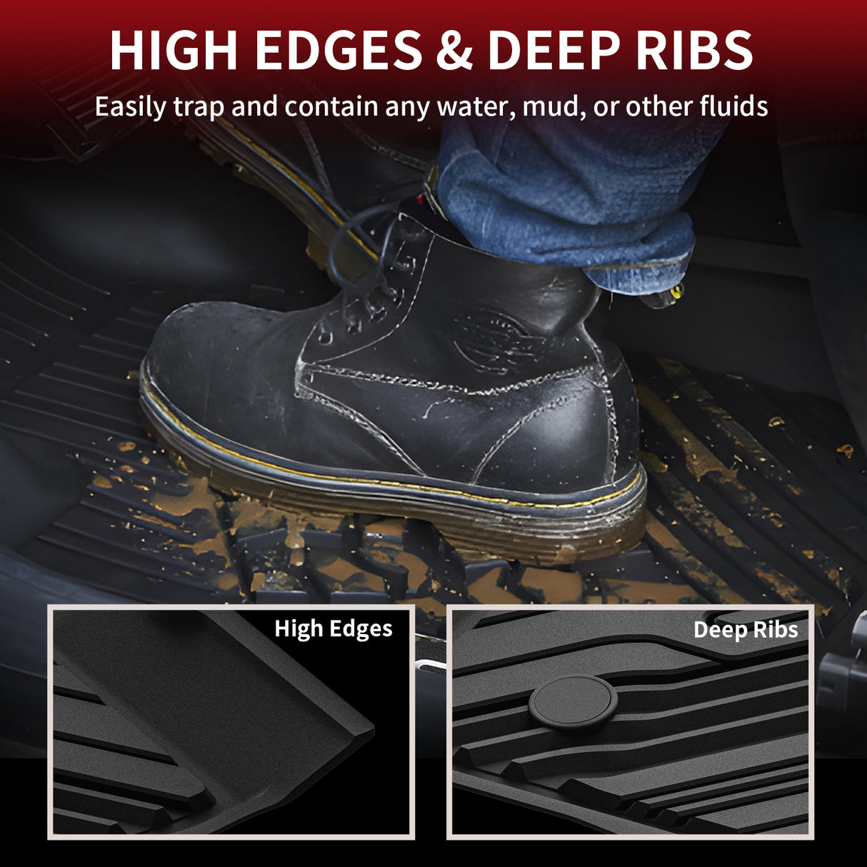 Ford Ranger SuperCrew Floor Mats High Edges