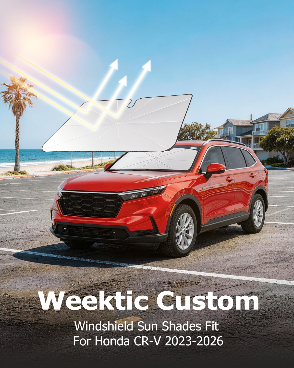 Custom-Fit Weektic Windshield Sun Shade Umbrella for 2023-2026 Honda CRV
