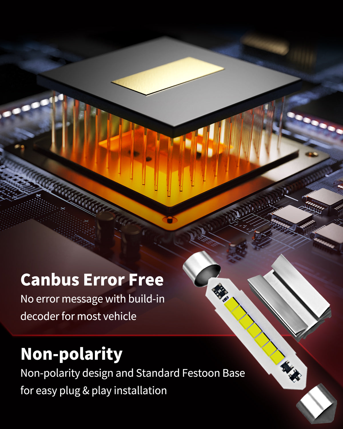 L-42MM led dome lights CanBus error free