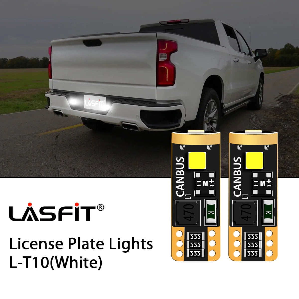 Lasfit 168 led license plate lights for 2020-2023 Chevy Silverado 2500HD 3500HD ZR2 LTZ High Country
