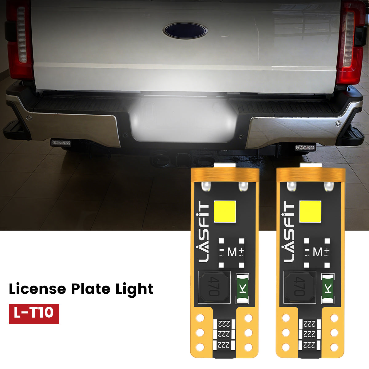 L-T10 LED bulbs fit for 2023-2025 ford f-250 f-350 license plate light