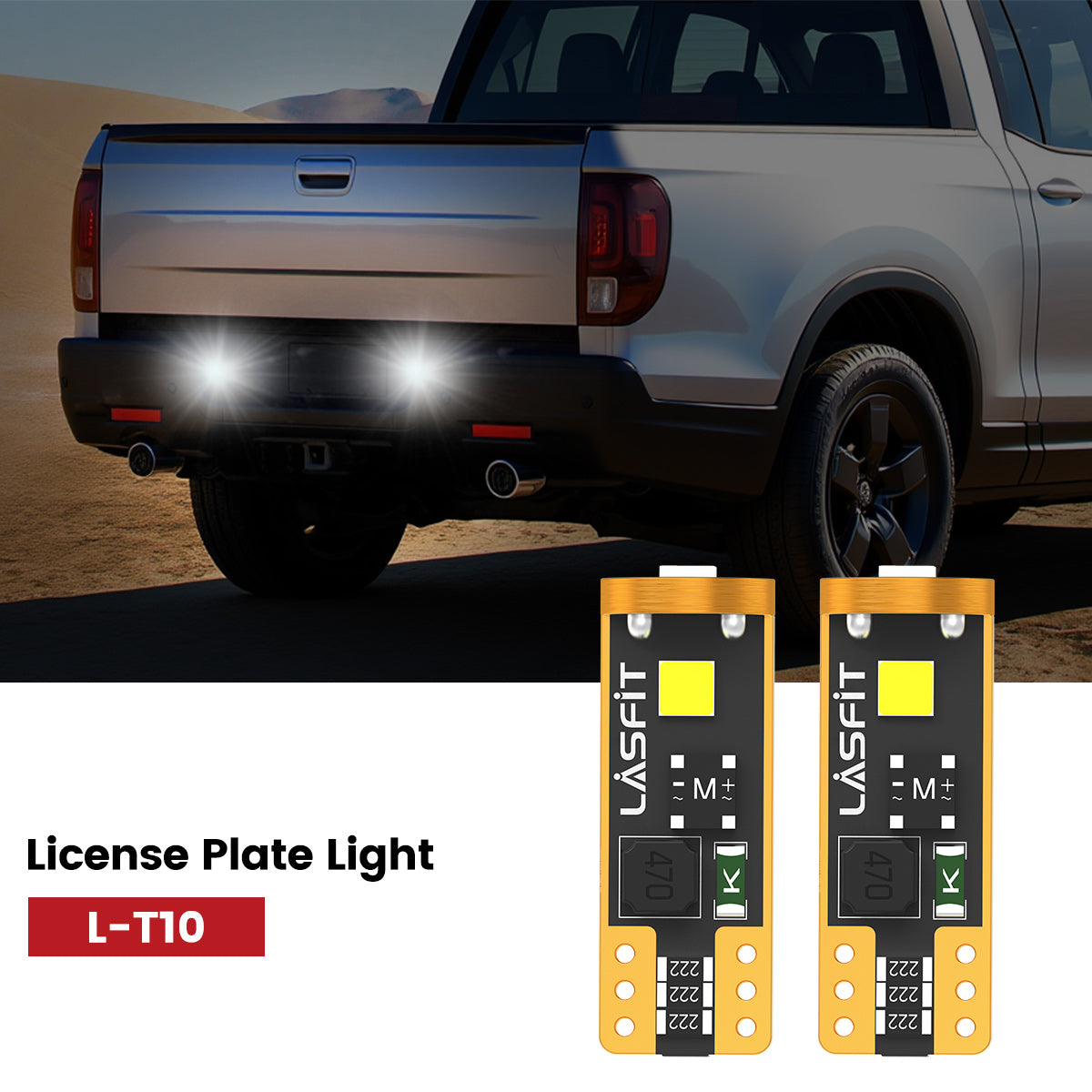 L-T10 LED Bulbs fit for 2022-2025 Honda Ridgeline license plate lights