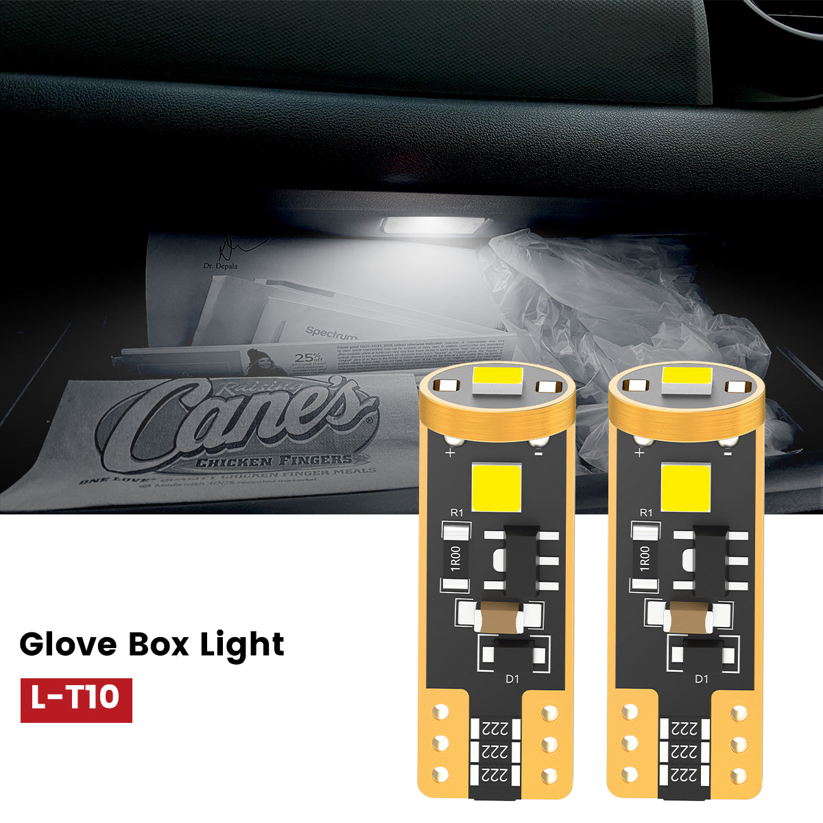 Lasfit 168 LED glove box lights for 2016-2018 Ram 1500