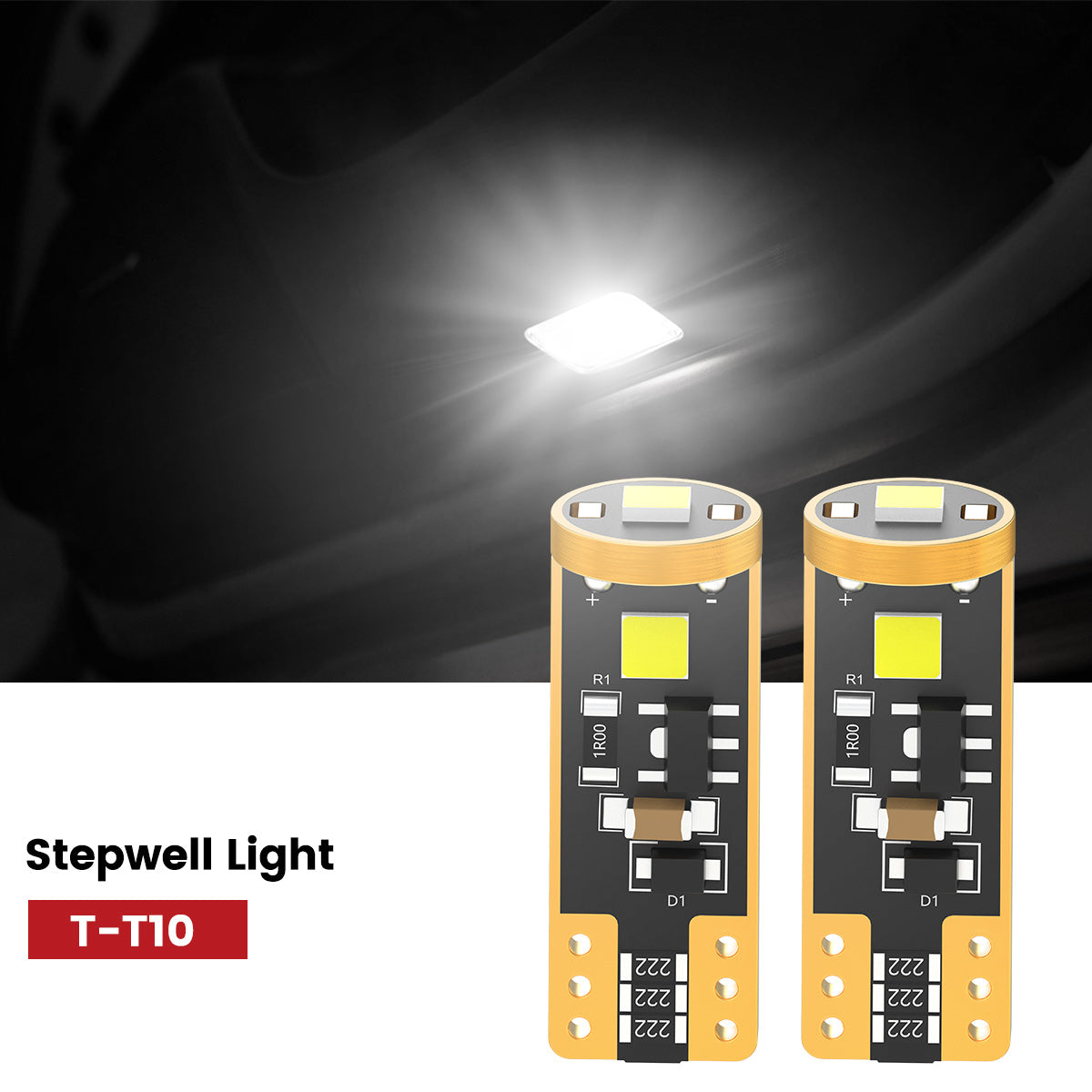 L-T10 led bulbs fit for 2019-2024 Subaru Forester door step lights