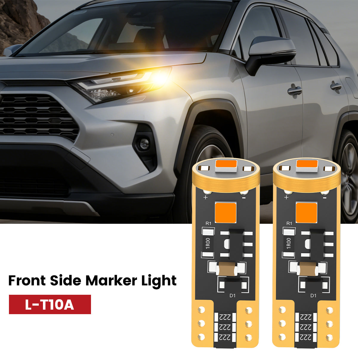 L-T10A LED Bulbs fit for 2022-2024 Toyota RAV4 front side marker lights