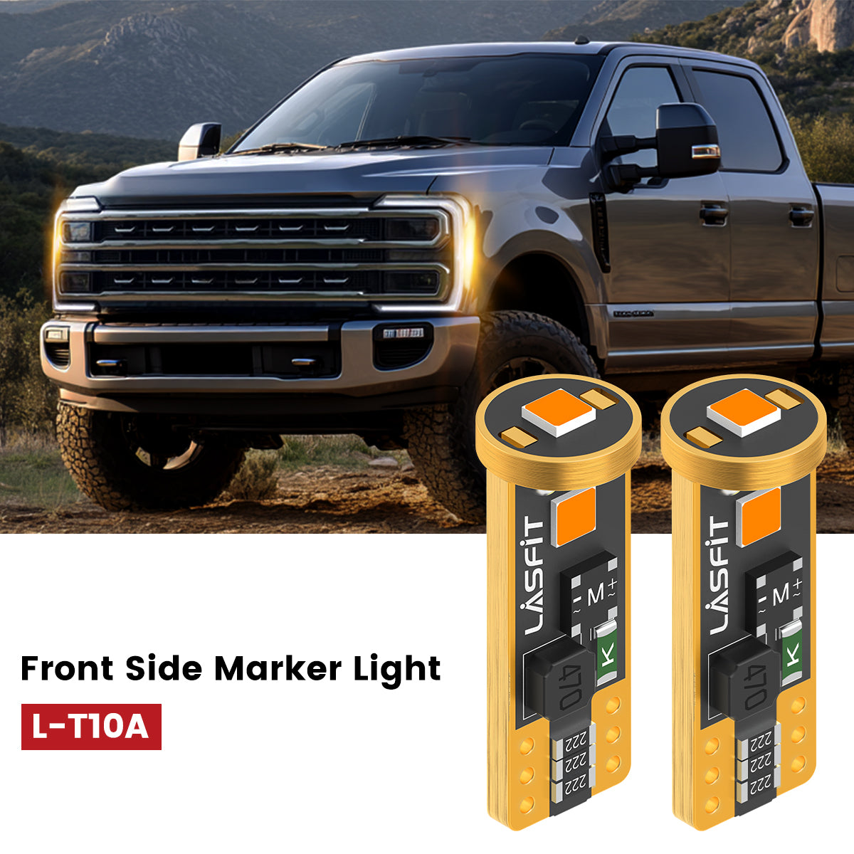 L-T10A fit for 2023-2025 ford f-250 f-350 front side marker light