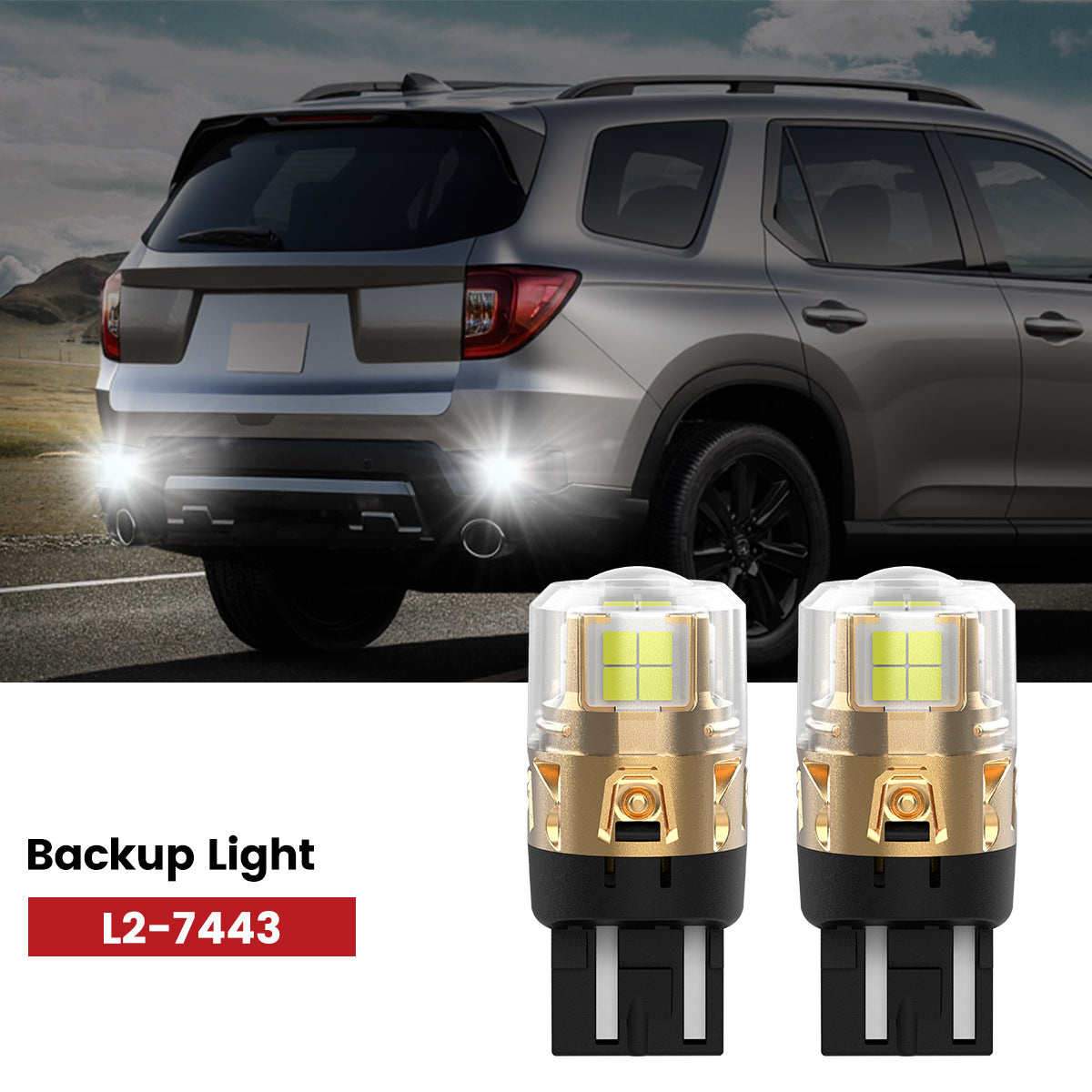 7443 led bulbs fit for 2022-2025 Honda Passport backup lights