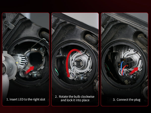 LA Air H4 LED headlight bulbs installation guide