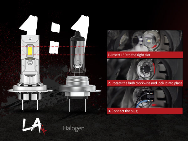 LA Air H7 LED headlight bulbs installation guide