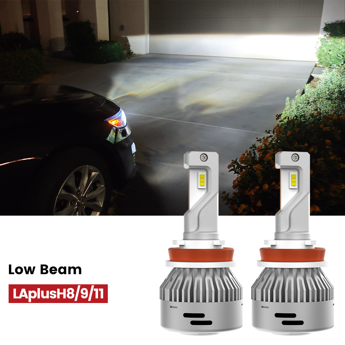 LAplus H11 led bulbs fit for 2022-2025 Chevy Malibu low beam