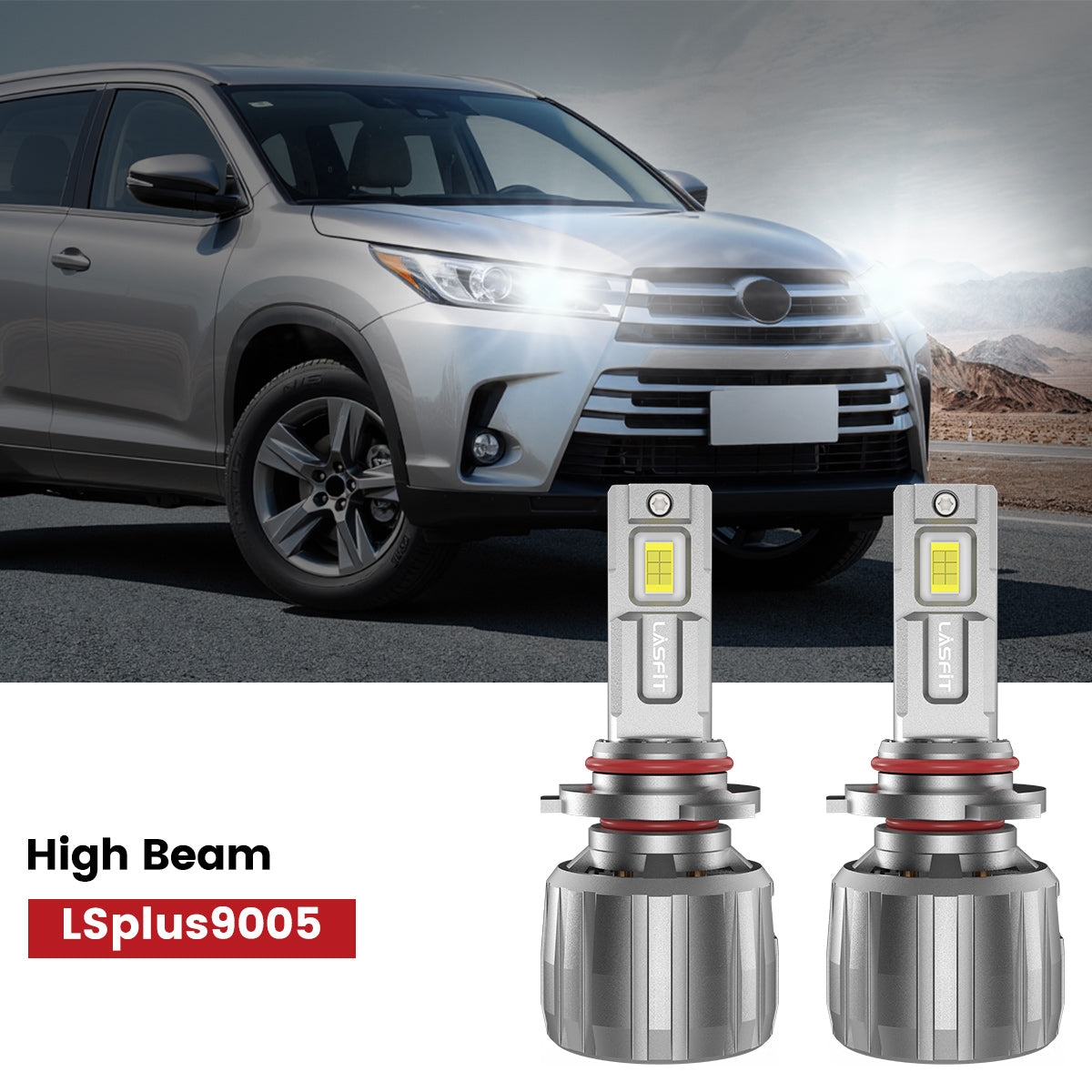 LAplus 9005 LED bulbs fit for 2017-2019 Toyota Highlander high beam