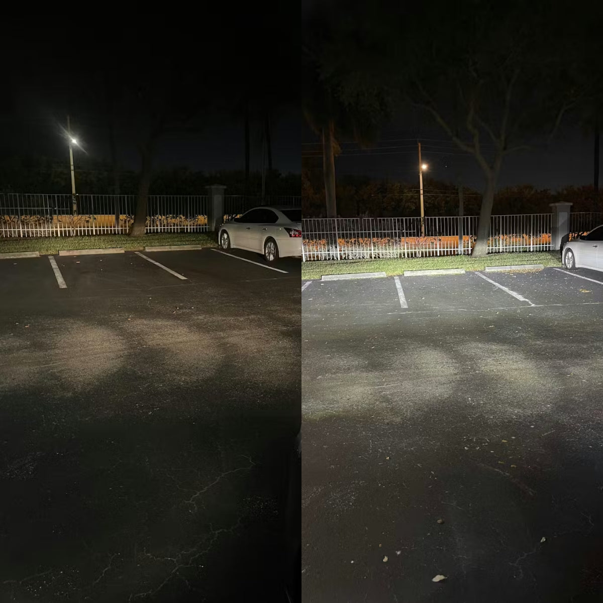 LED 9005 low beam before and after brightness