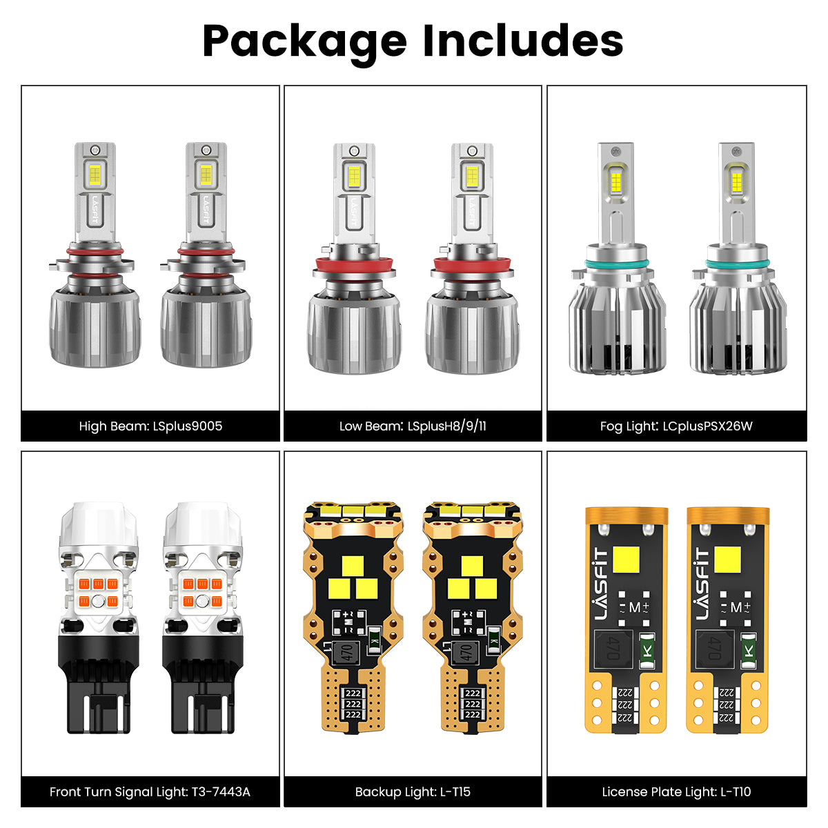 LED combo package fit for 2016-2020 chevrolet tahoe with halogen low beam