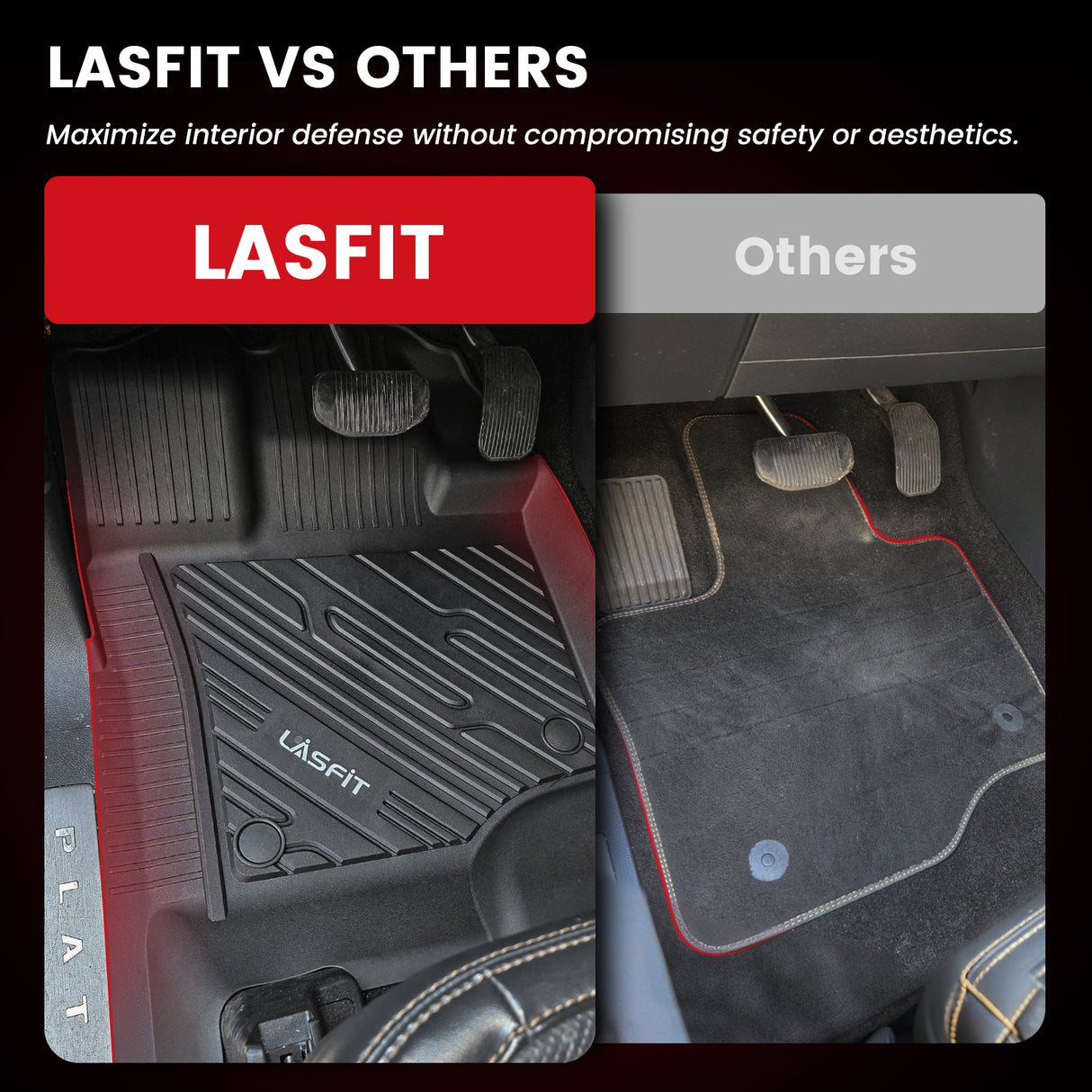 Fit for 2015-2026 Ford F-150 & 22-26 Lightning Models Floor Mats, Fit Carpet Floor & 1st Row Bucket Seat