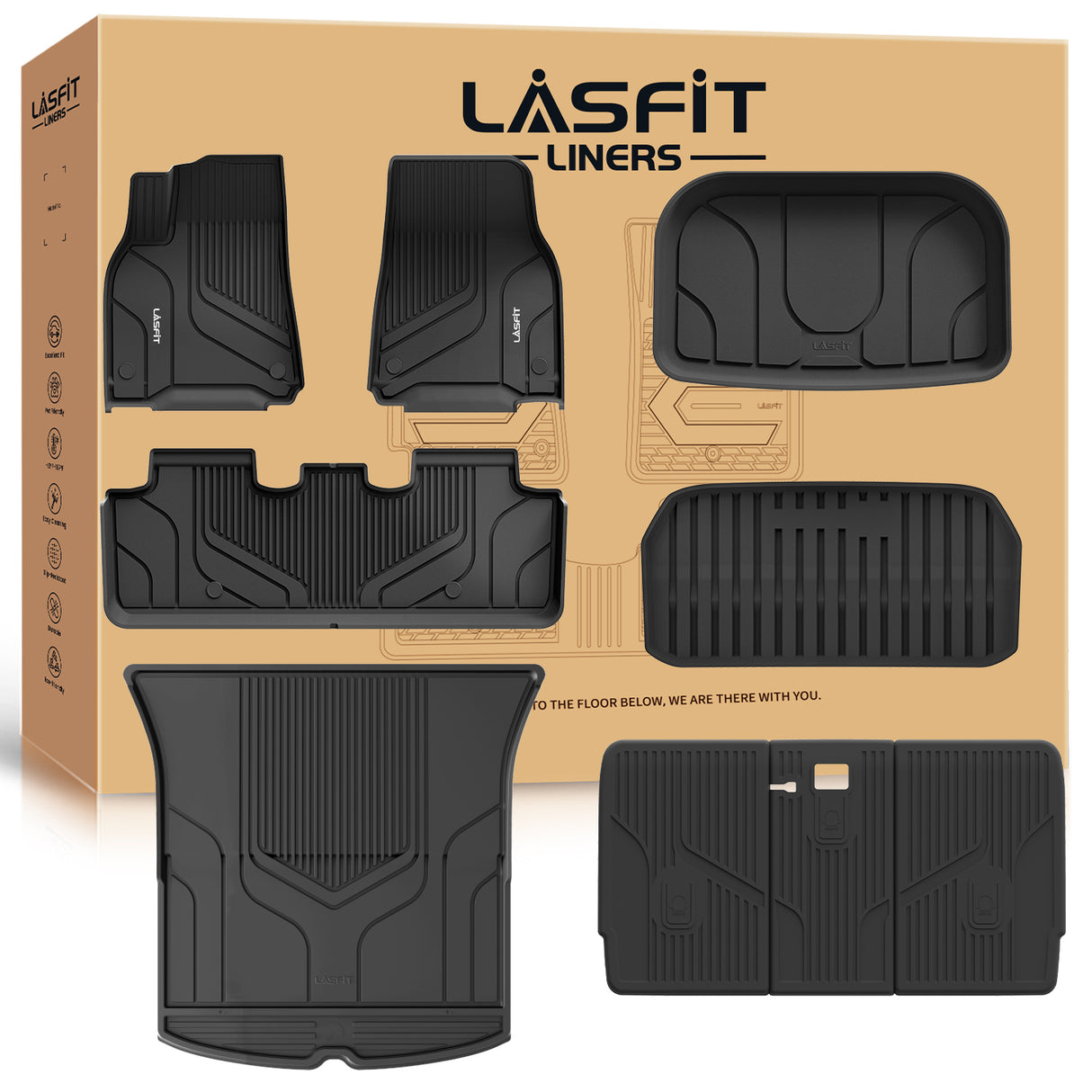 Fit for 2020-2025 Tesla Model Y Custom TPE Floor Mats or Cargo Mat