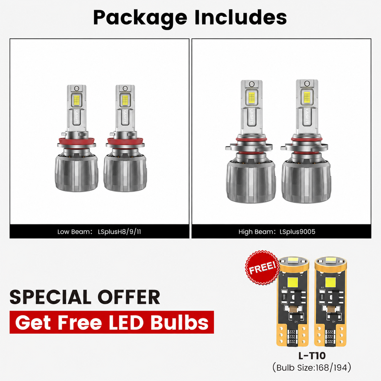 Fit for 2016-2021 Honda Civic Sedan Coupe Hatchback LED Headlight Bulbs Upgrade