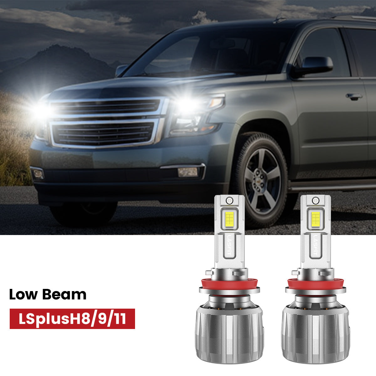 LSplus H11 LED bulbs fit for 2016-2020 chevrolet tahoe with halogen low beam