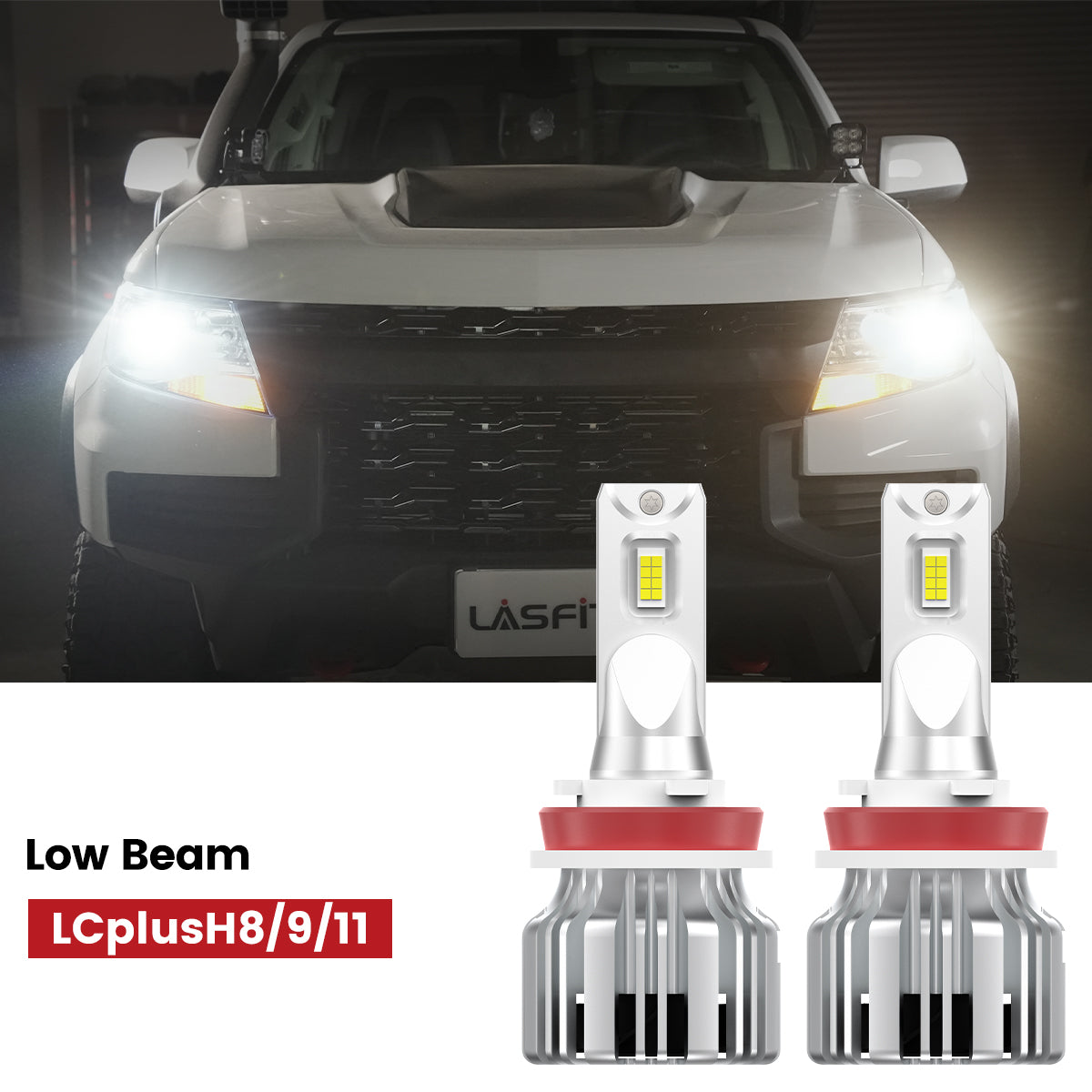 Lasfit H11 led low beam bulbs fit for 2019-2022 Chevrolet Colorado