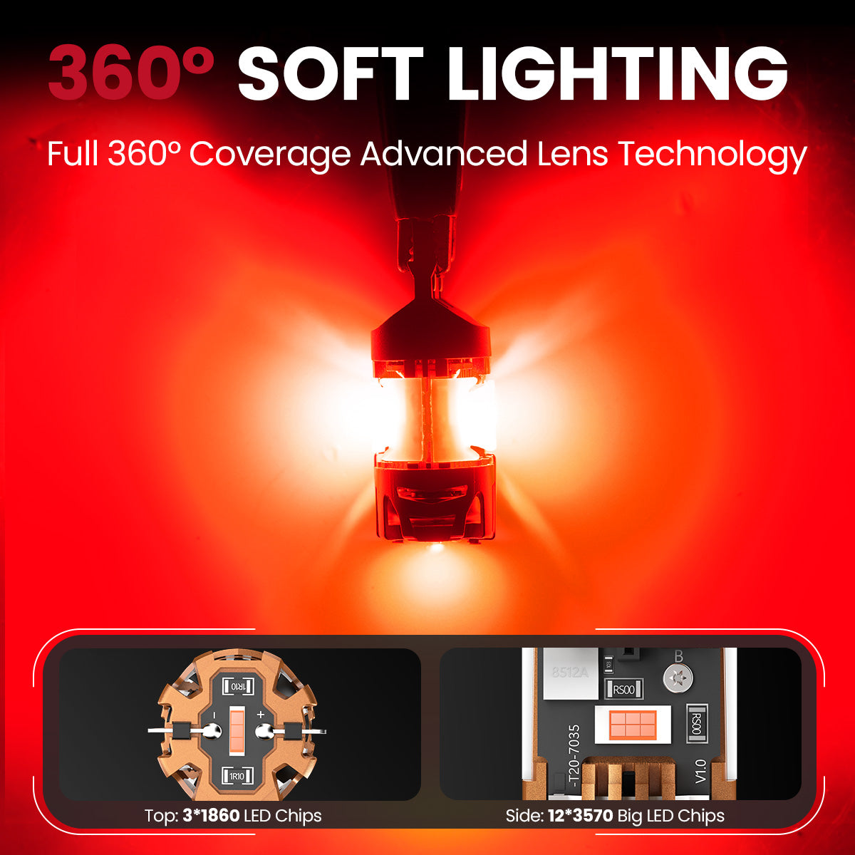 Lasfit 4257 led rear turn signal/brake/tail light 360° soft lighting