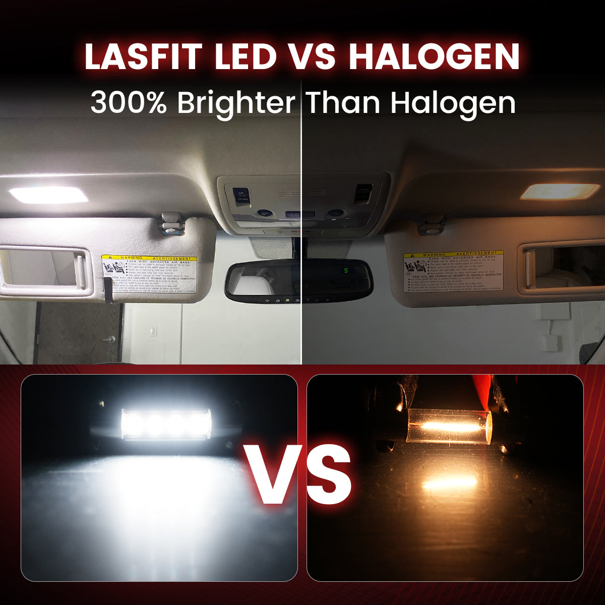 Lasfit 6614f led bulbs brighter than halogen
