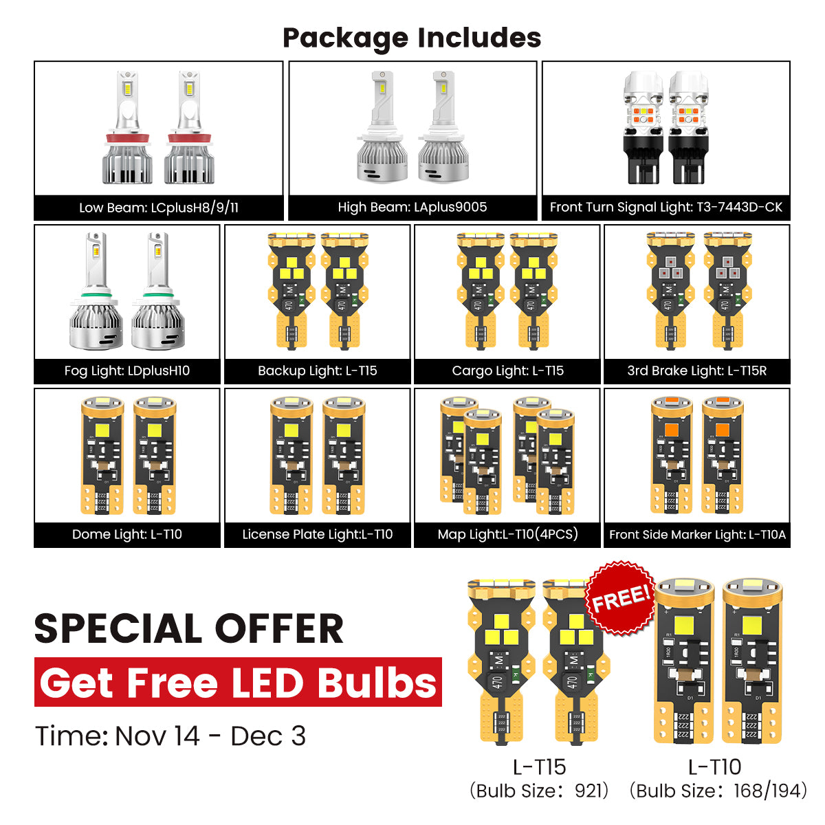 Fit for 2015-2022 Chevrolet Colorado LED Bulbs Upgrade | Tested and Verified