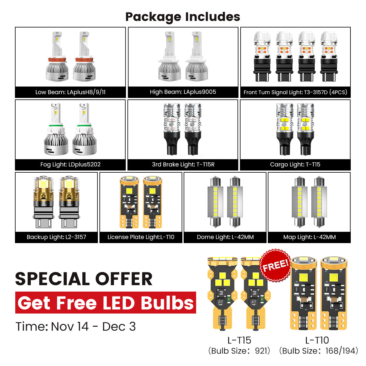 Fit for 2007-2013 Chevrolet Silverado 1500 LED Bulbs Upgrade | Tested and Verified