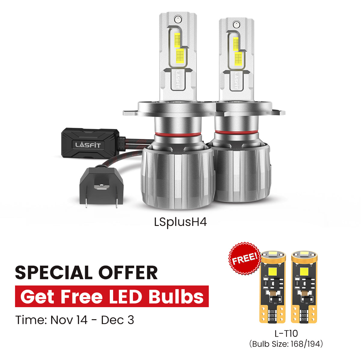 130W 9003 H4 HB2 LS Plus Series | 13,000LM 6000K LED Bulbs