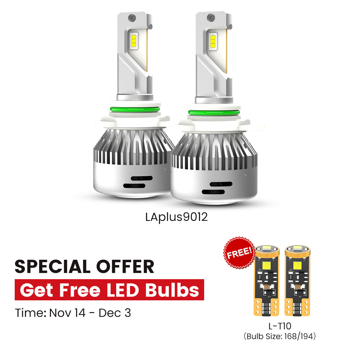 60W 9012 HIR2 LA Plus Series | 6,000LM 6000K LED Bulbs