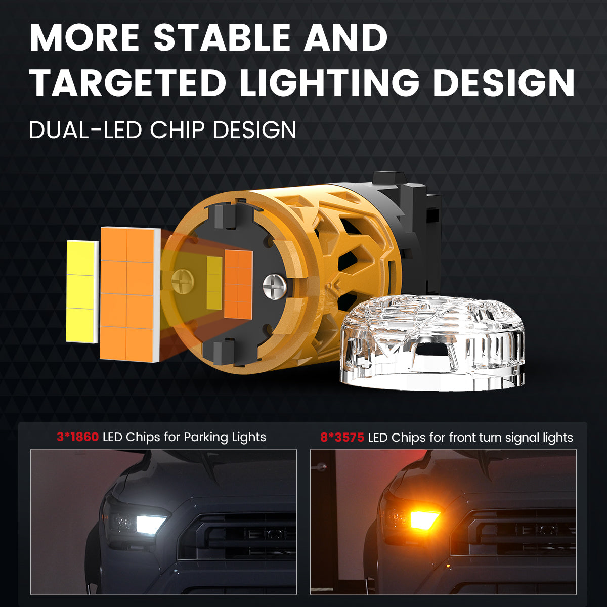 Lasfit D-3157D led bulbs dual led chips design