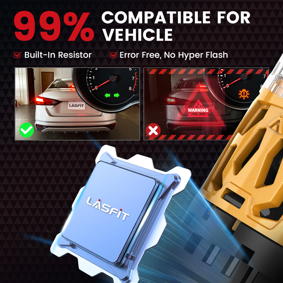 Lasfit D-3157R led bulbs advanced canbus decoder