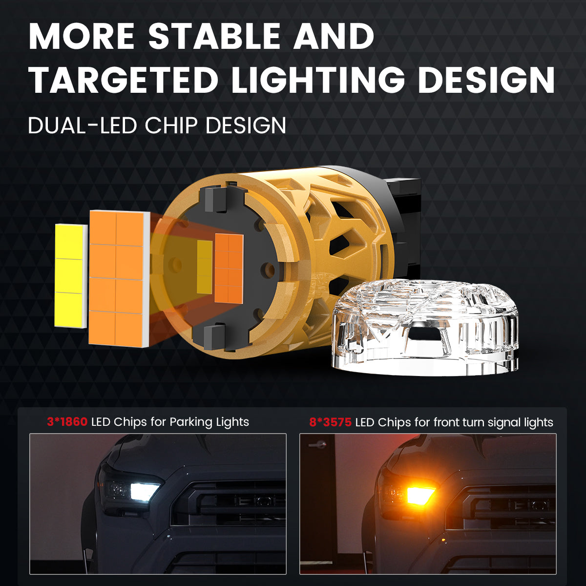 Lasfit D-7443D led bulbs dual led chips design