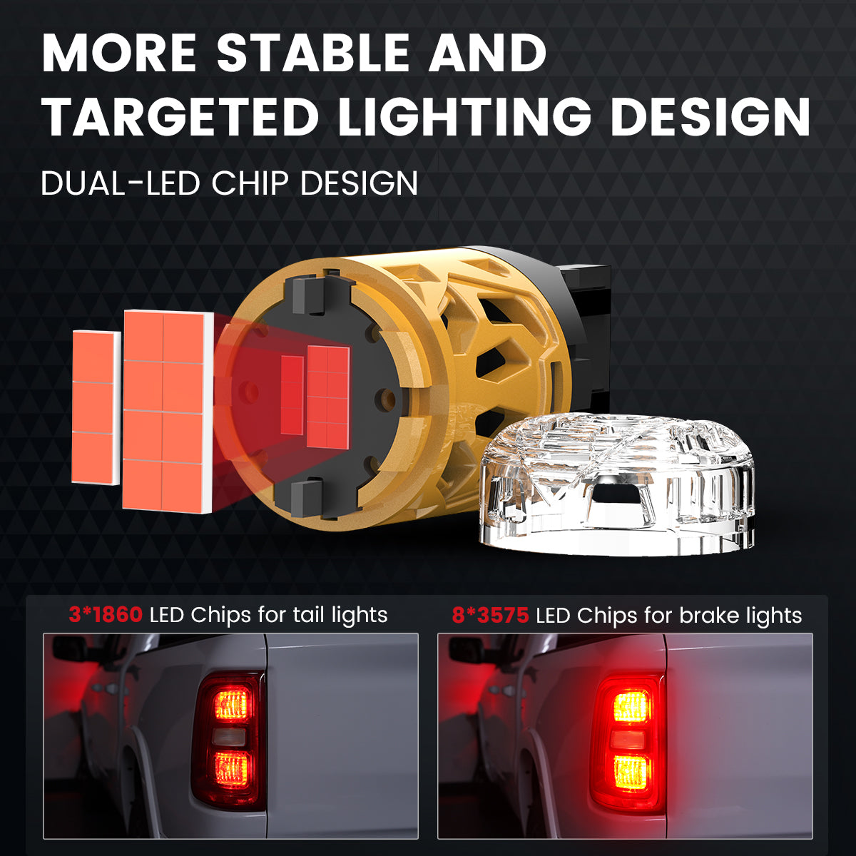 Lasfit D-7443R led bulbs dual led chips design