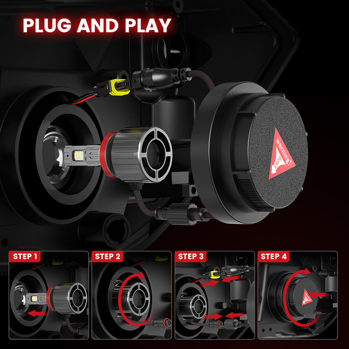 Lasfit Pro-CS-03L custom made H11 led bulbs plug and play