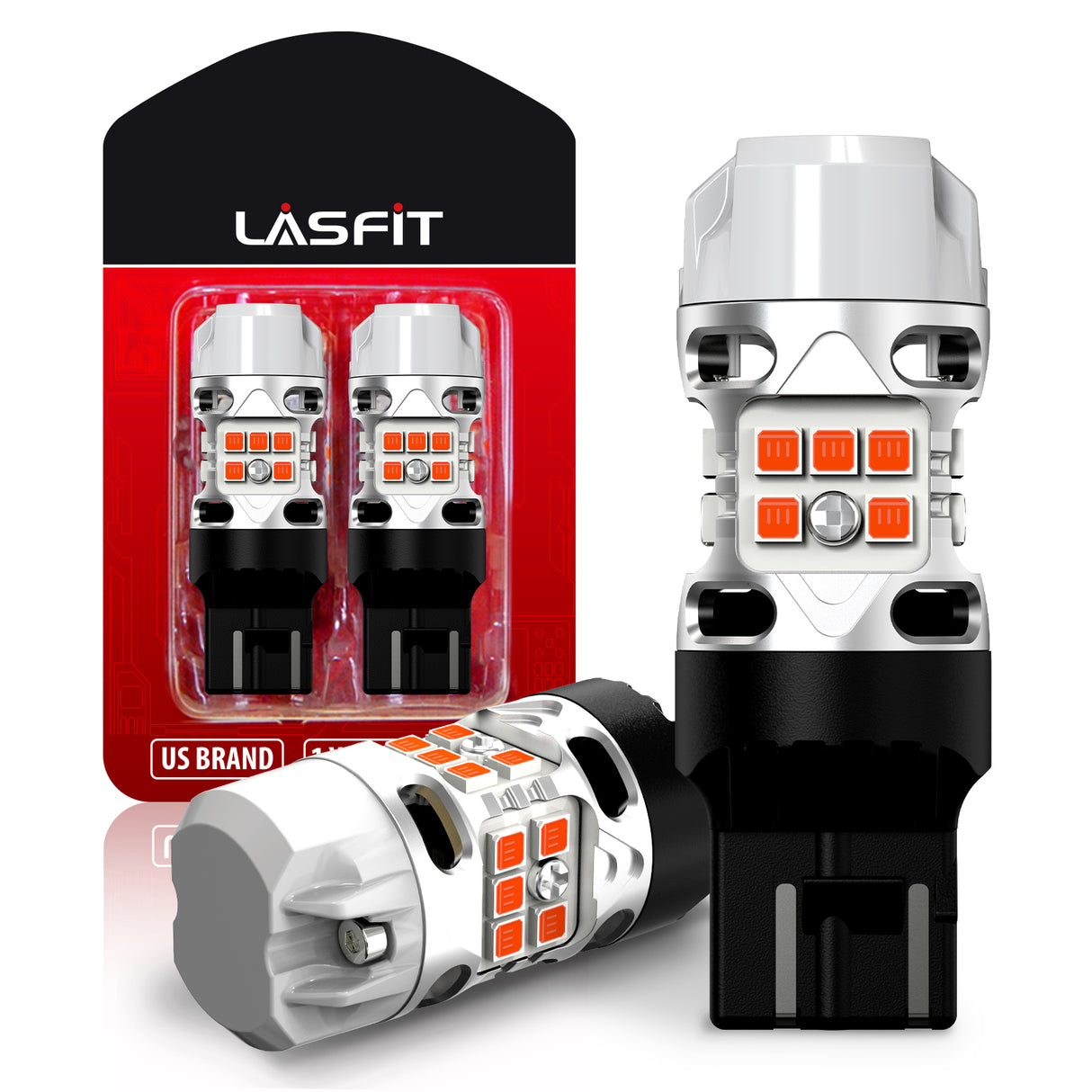 Lasfit amber 7443 led turn signal bulb