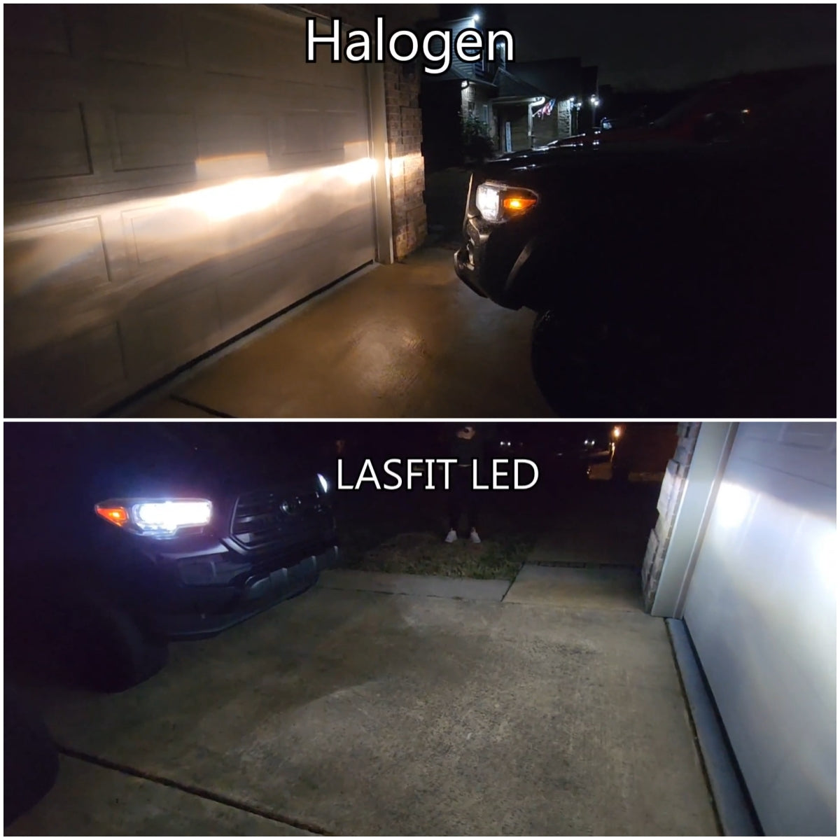 halogen bulbs vs Lasfit brightest H11 led bulbs