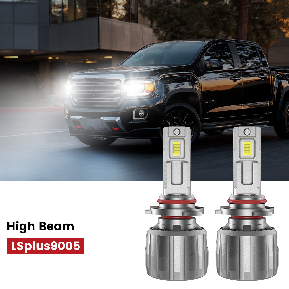 Lasfit LSplus 9005 LED bulbs fit for 2015-2022 GMC Canyon headlight high beam