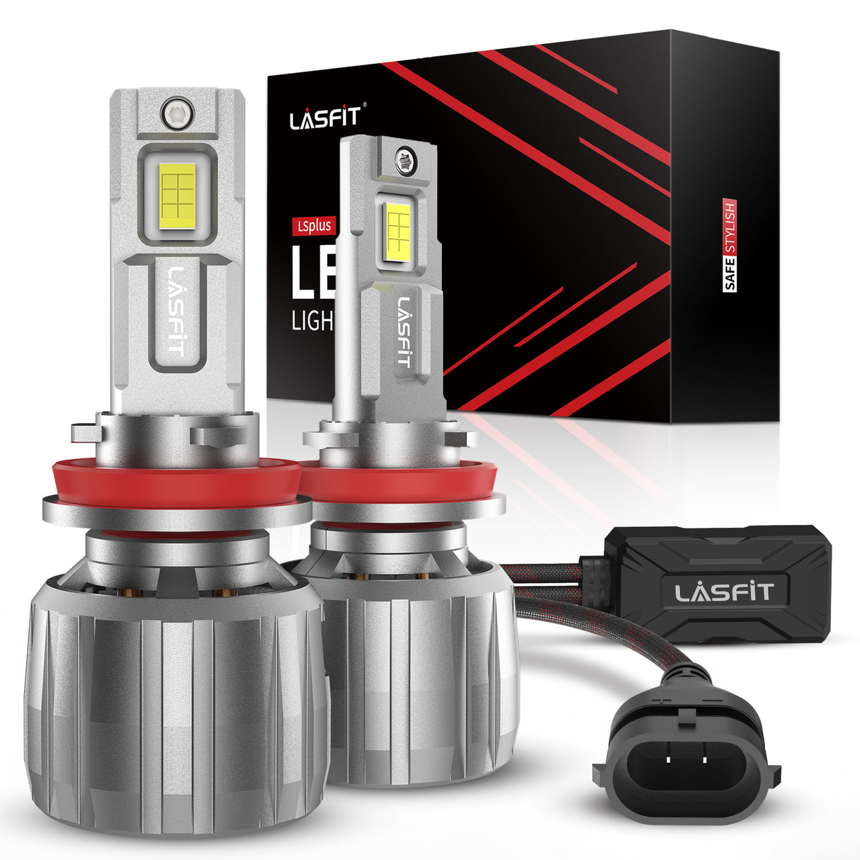 Lasfit LSplus H11 LED bulbs fit for 2015-2022 GMC Canyon headlight low beam
